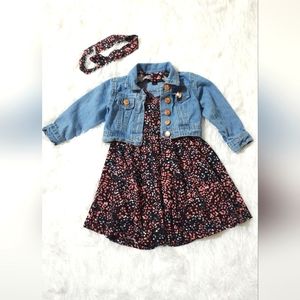 Toddler Dress w/Jean Jacket 12M